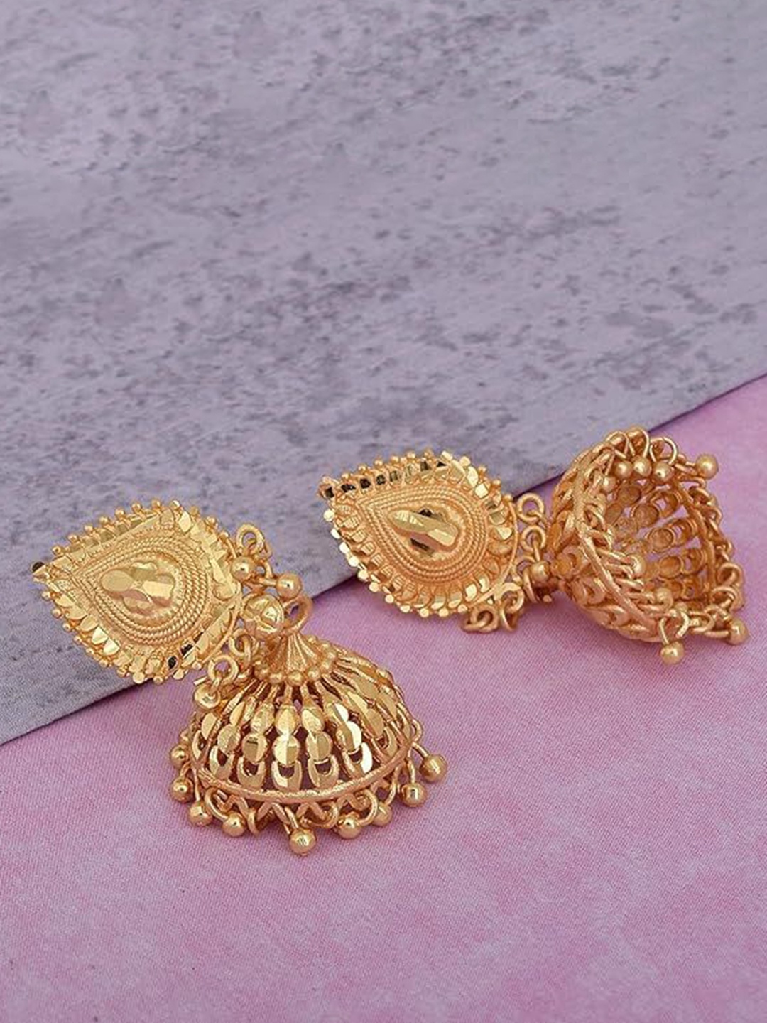 

MEMOIR Gold-Plated Dome Shaped Jhumkas