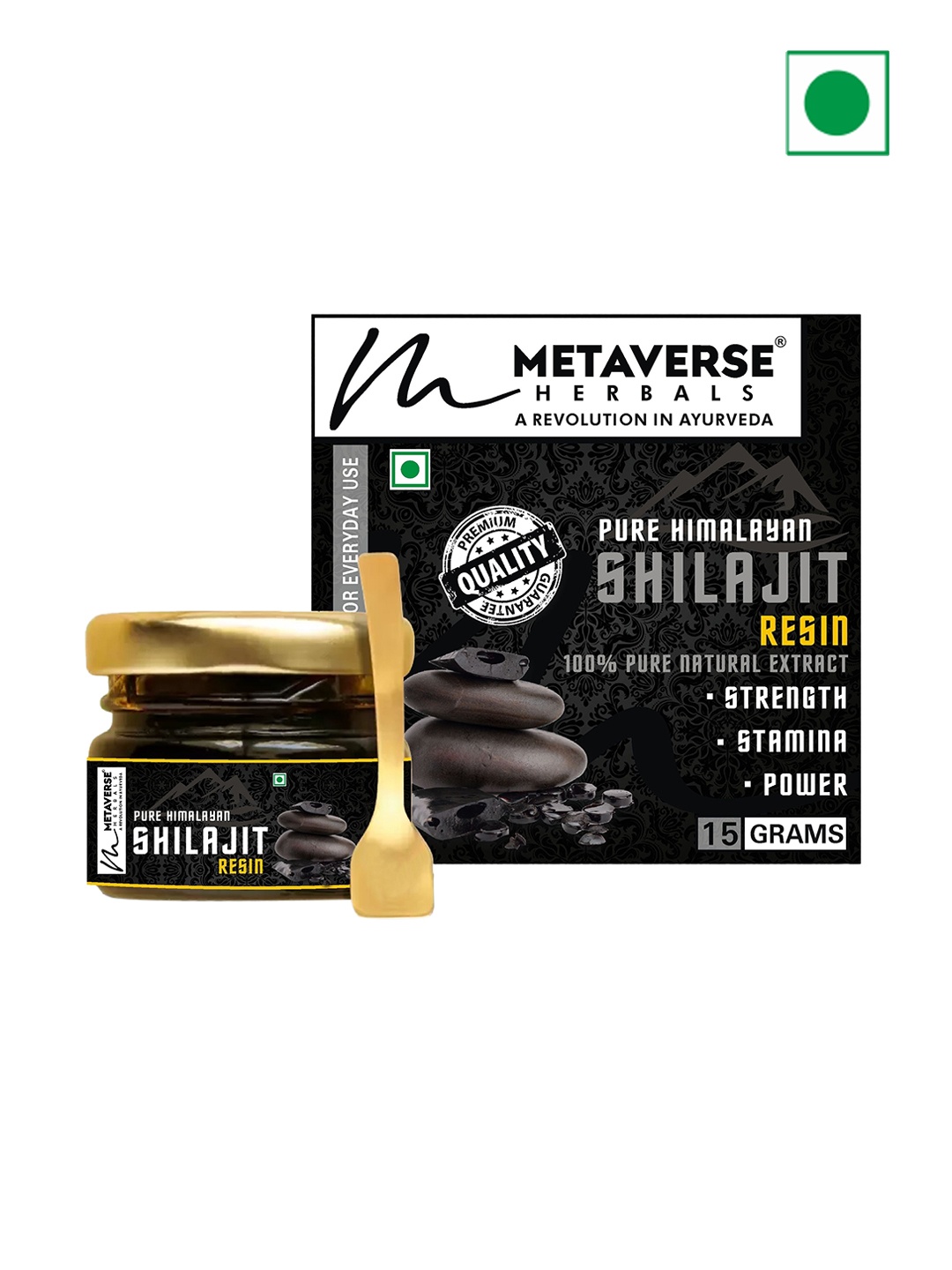 

Metaverse Pure Himalayan Shilajit Resin- 15 g, Brown