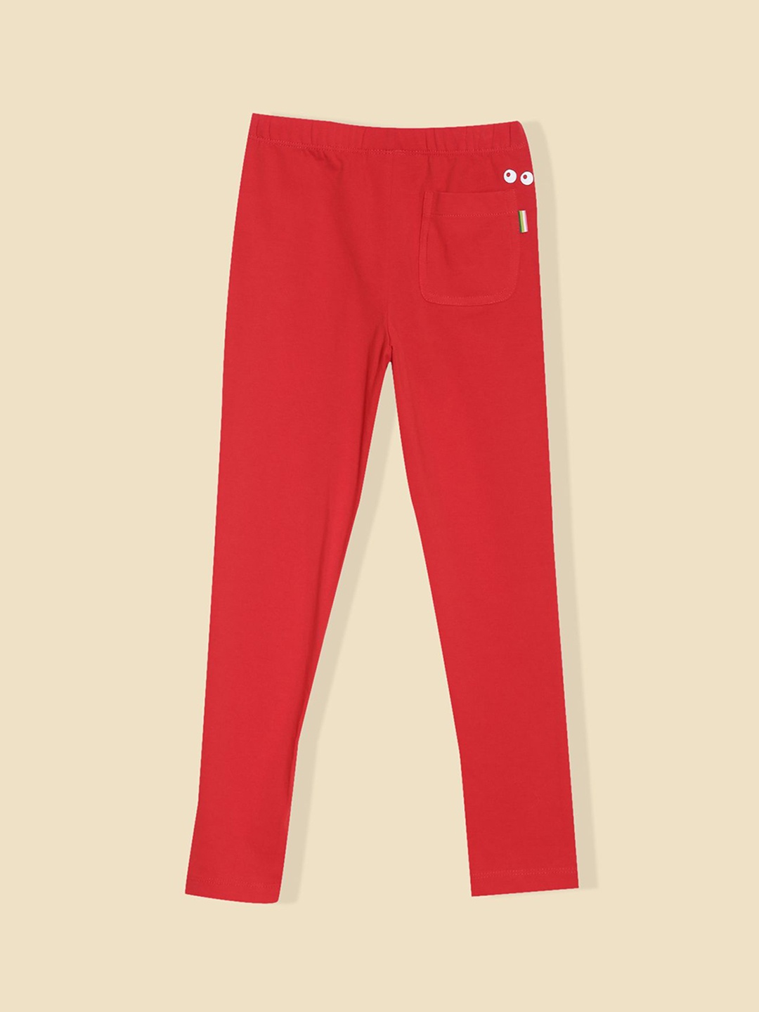 

PILOLO Girls Mid-Rise Ankle-Length Leggings, Red