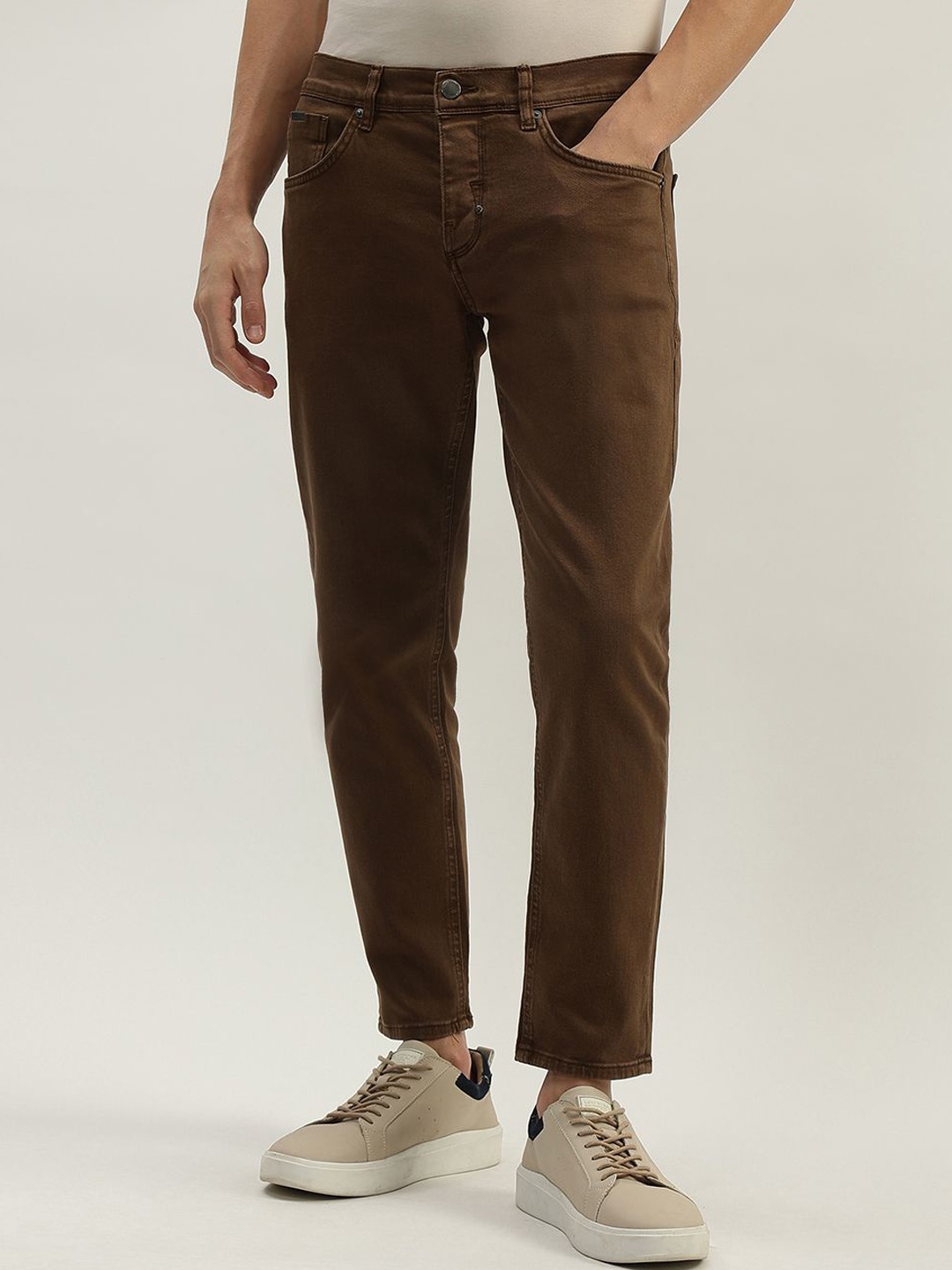 

Antony Morato Men Slim Fit Mid-Rise Jeans, Brown