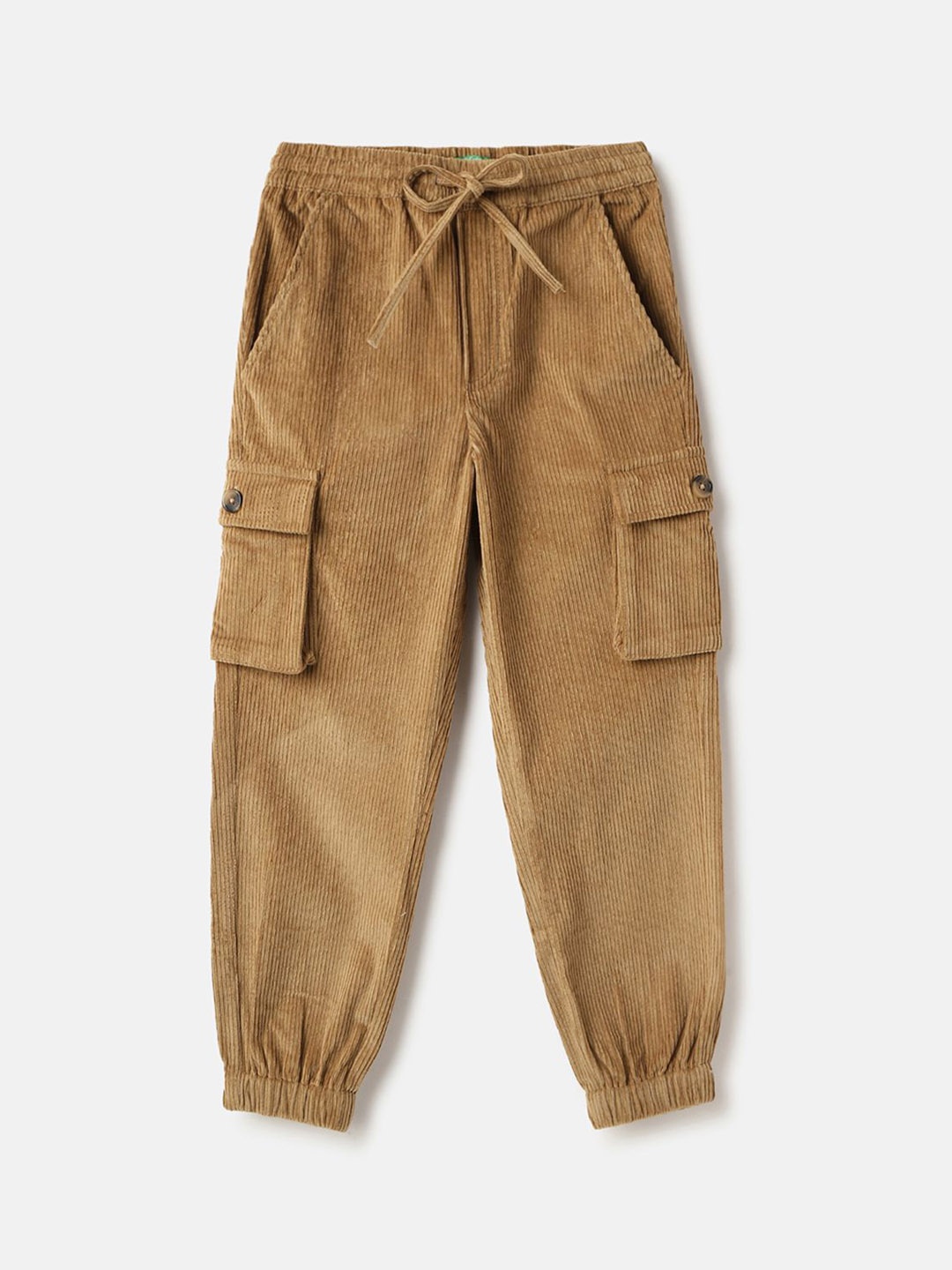 

United Colors of Benetton Boys Pure Cotton Mid-Rise Trousers, Brown