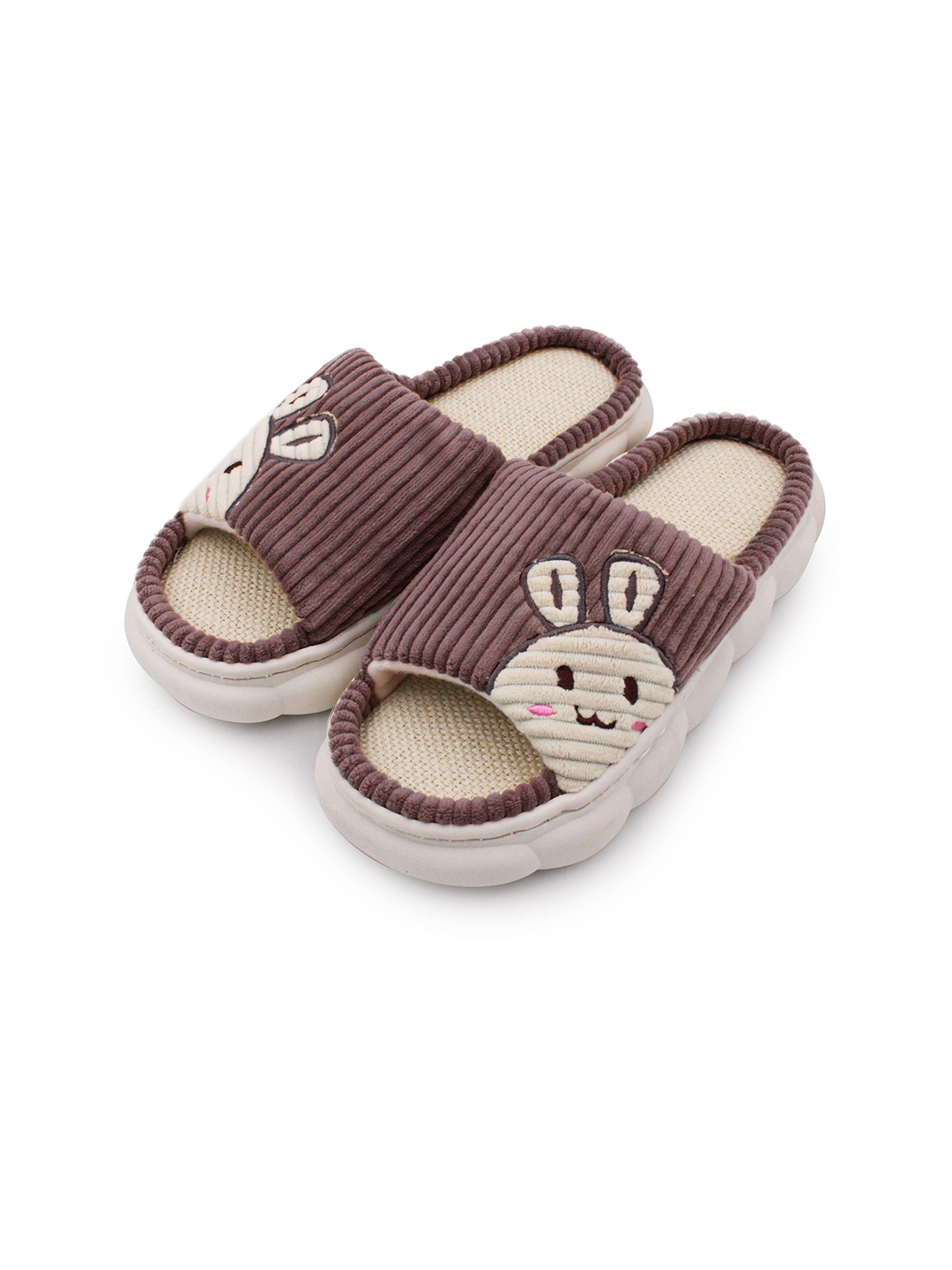 

JENNA Women Winter Room Slippers, Brown