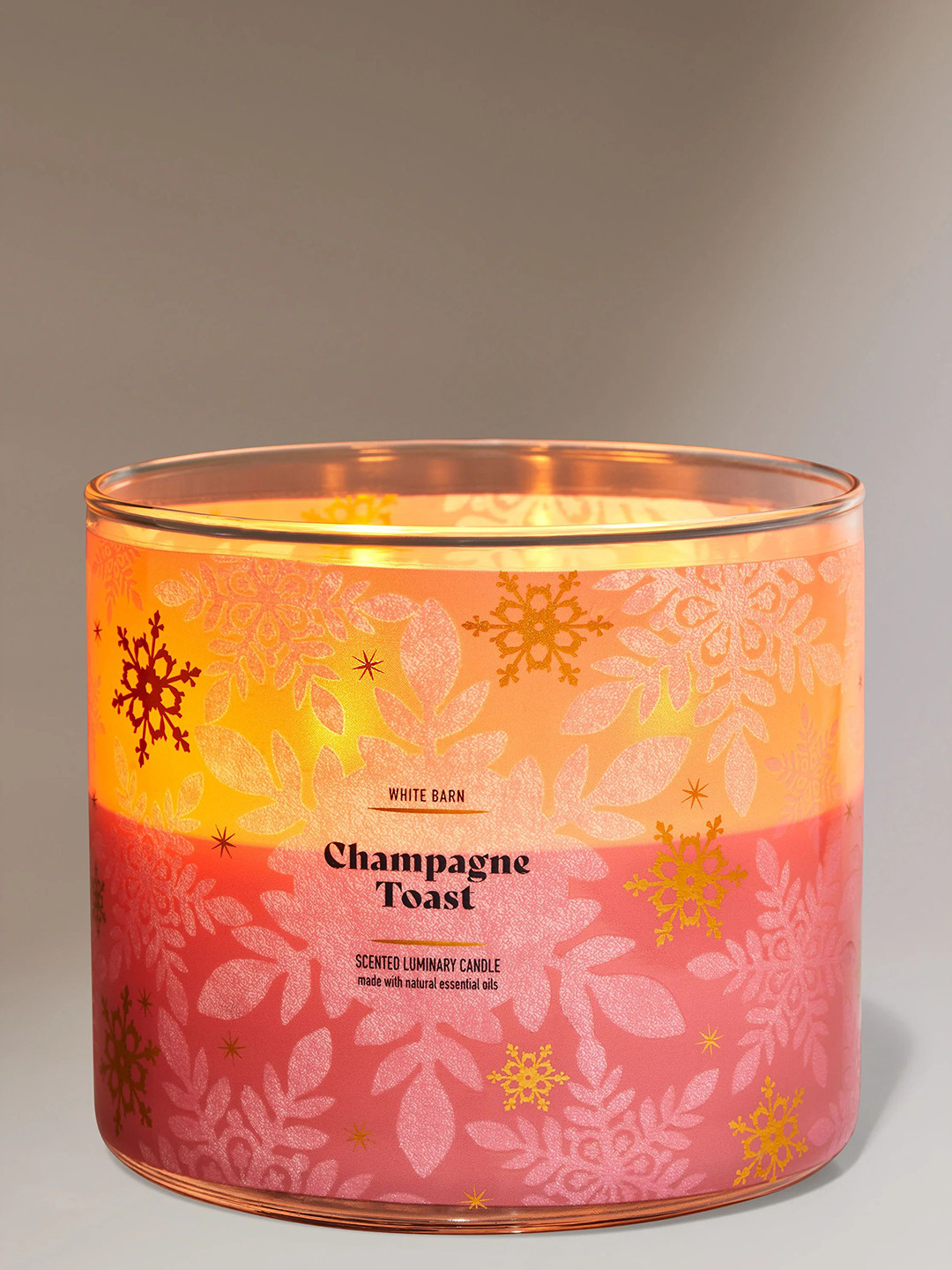 

Bath & Body Works Champagne Toast Scented 3-Wick Candle - 411g, White