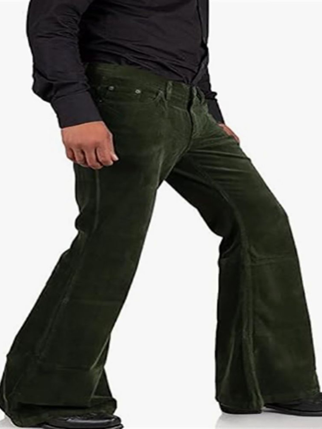 

StyleCast x Revolte Men Loose Fit Easy Wash Trousers, Green