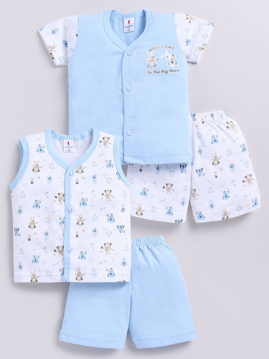 

Annie Boys Printed T-shirt with Shorts, Blue
