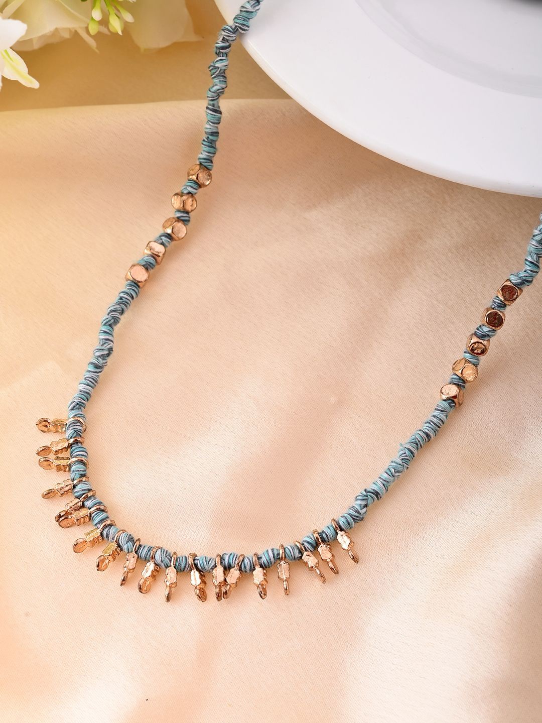 

RICHEERA Beaded Statement Necklace, Blue