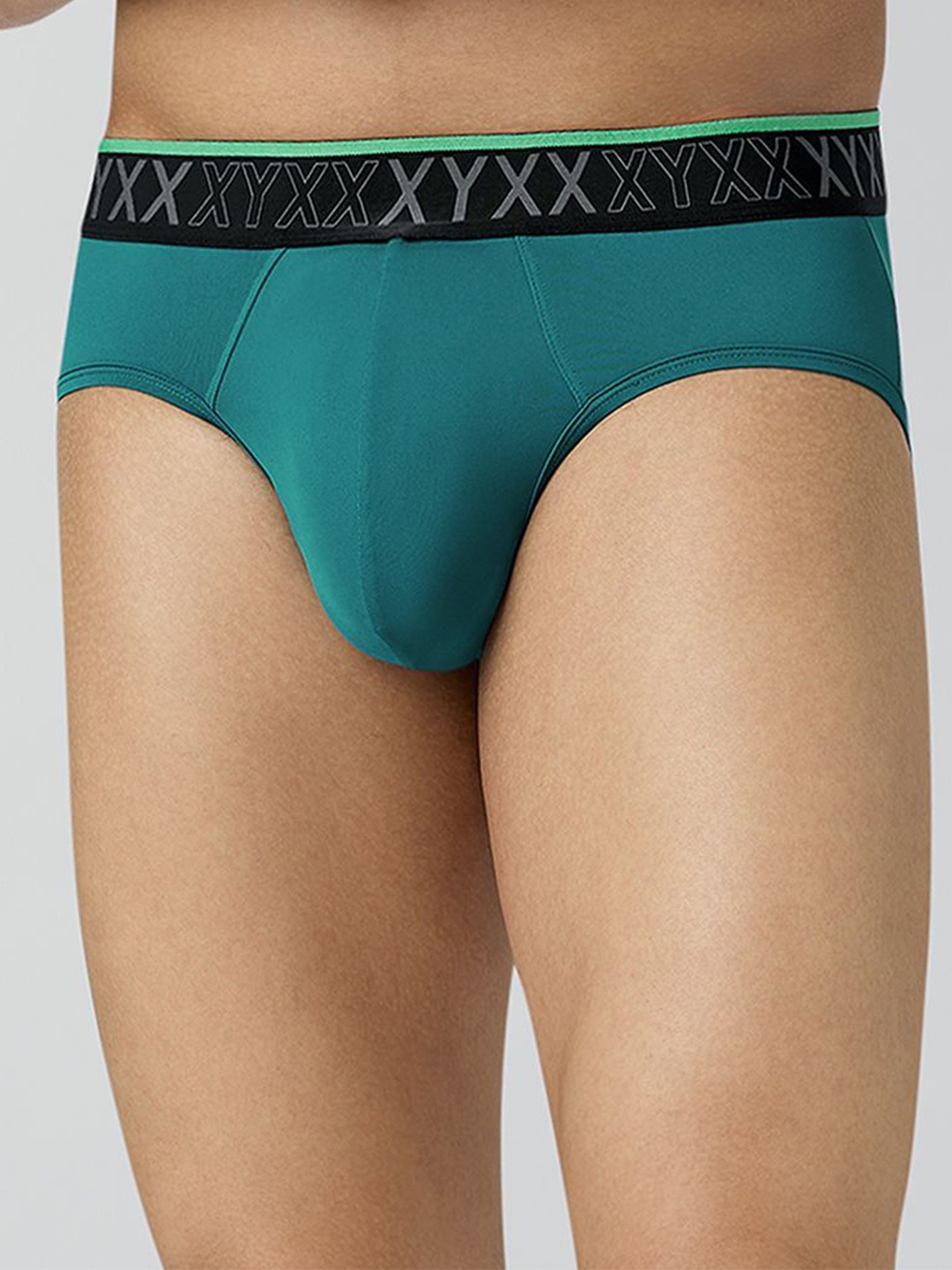 

XYXX Men Solid Zest Tactel Pop Briefs Underwear, Green