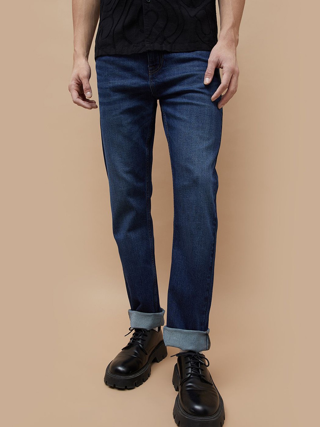 

Fame Forever by Lifestyle Men Mid-Rise Straight Fit Jeans, Blue