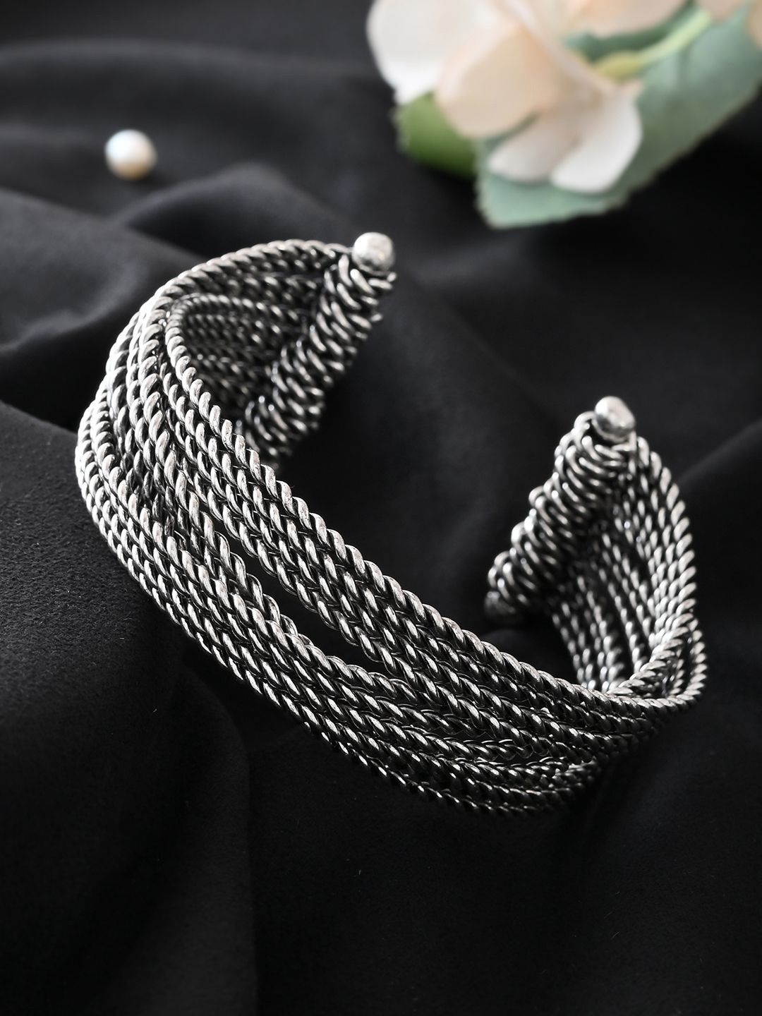 

RICHEERA Silver-Plated Cuff Bracelet