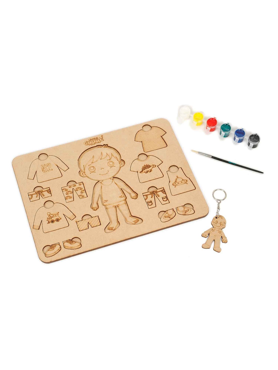 

LITTLE GINNIE Kids Dressup DIY Kit Puzzle, Brown