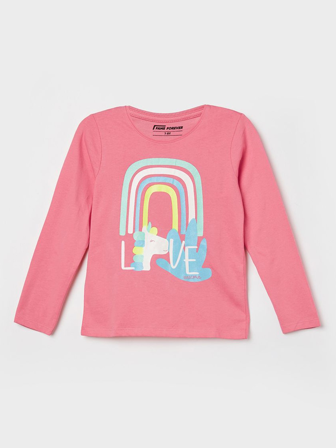 

Fame Forever by Lifestyle Girls Graphic Printed T-shirt, Pink