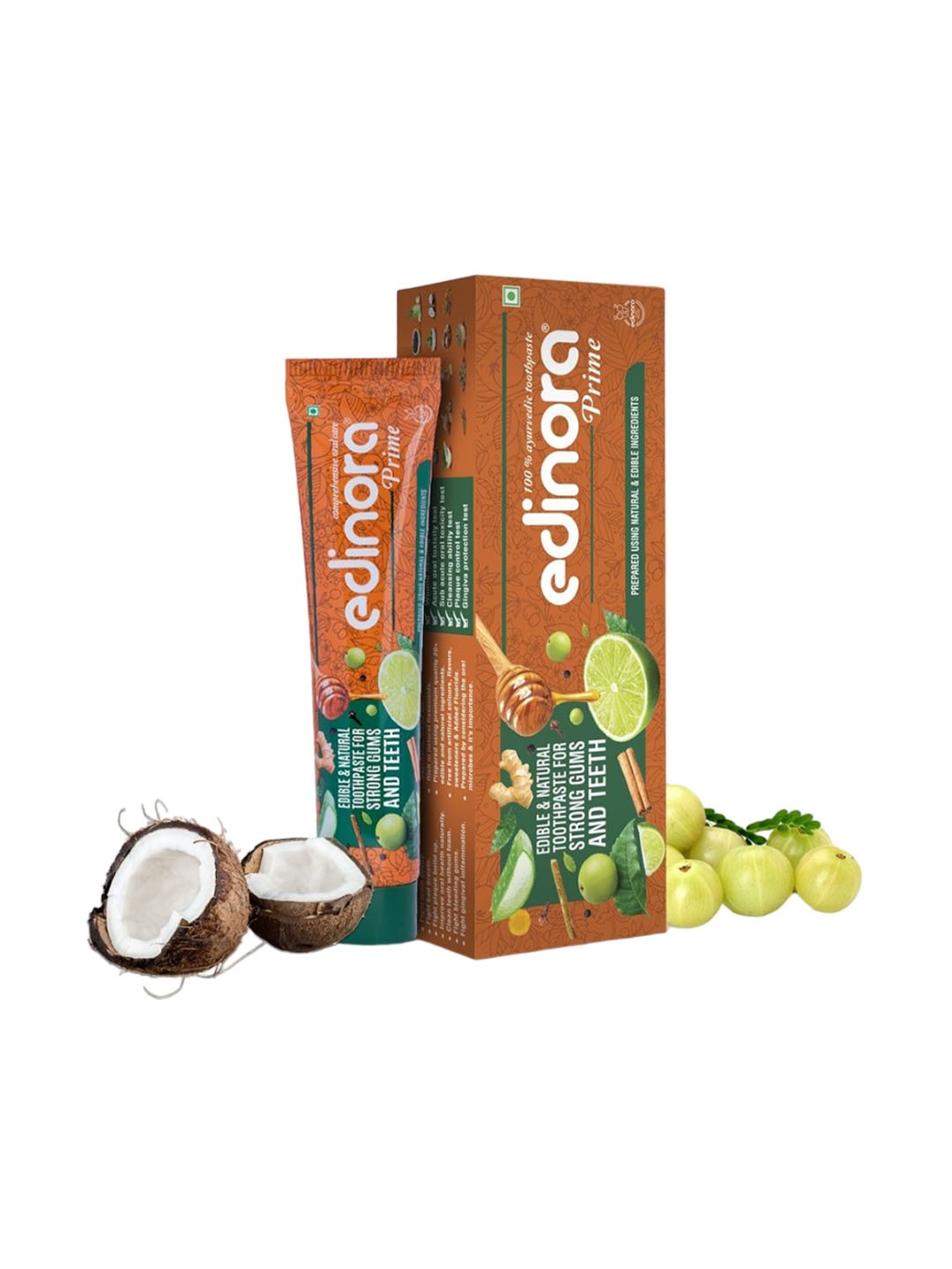 

EDINORA Set Of 2 Prime Ayurvedic Toothpaste - 90 g Each, Brown
