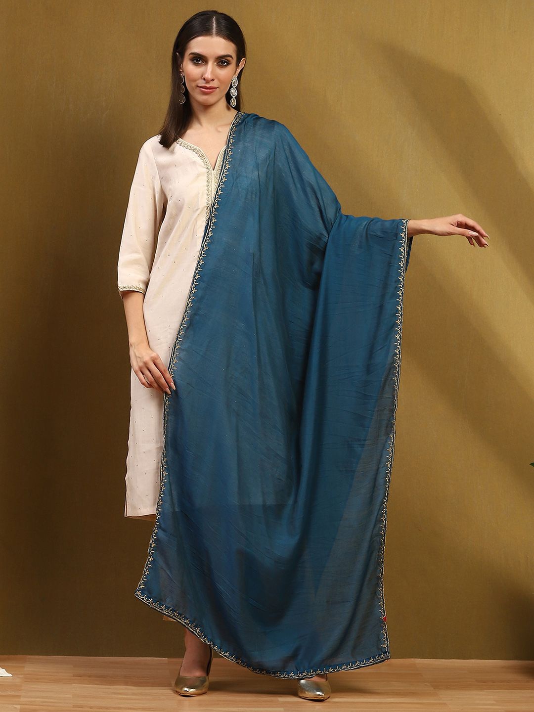 

Biba Embellished Border Dupatta, Blue