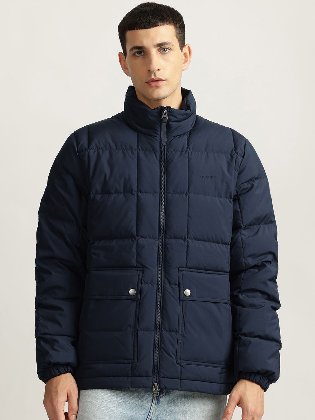 

GANT Mock Collar Puffer Jacket, Navy blue