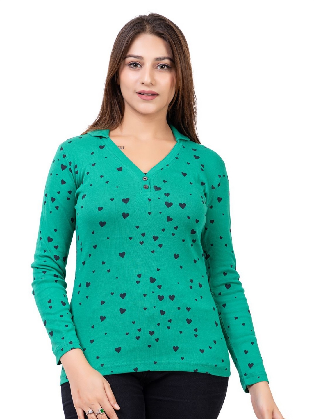 

ARIIX Printed Slim Fit Polo Collar T-shirt, Green