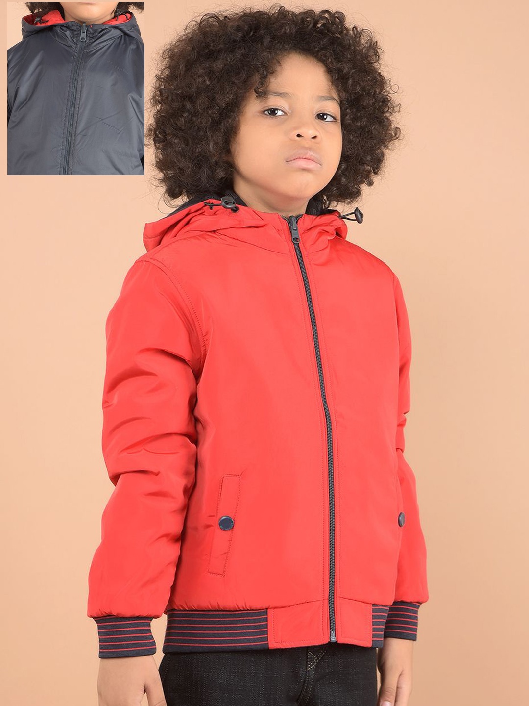 

Crimsoune Club Boys Reversible Bomber Jacket, Red