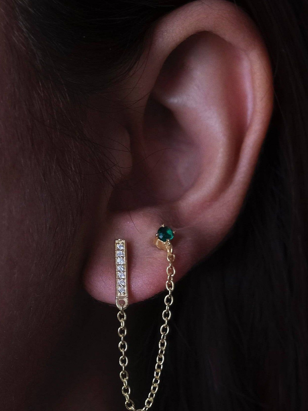 

Anushka Jain Jewellery 925 Sterling Silver Gold-Plated CZ Studded Classic Drop Earrings