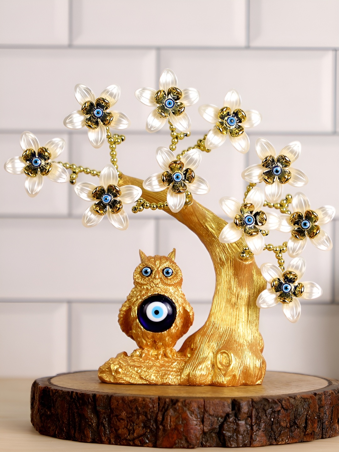 

FOLIYAJ Gold-Toned Figurine Showpiece