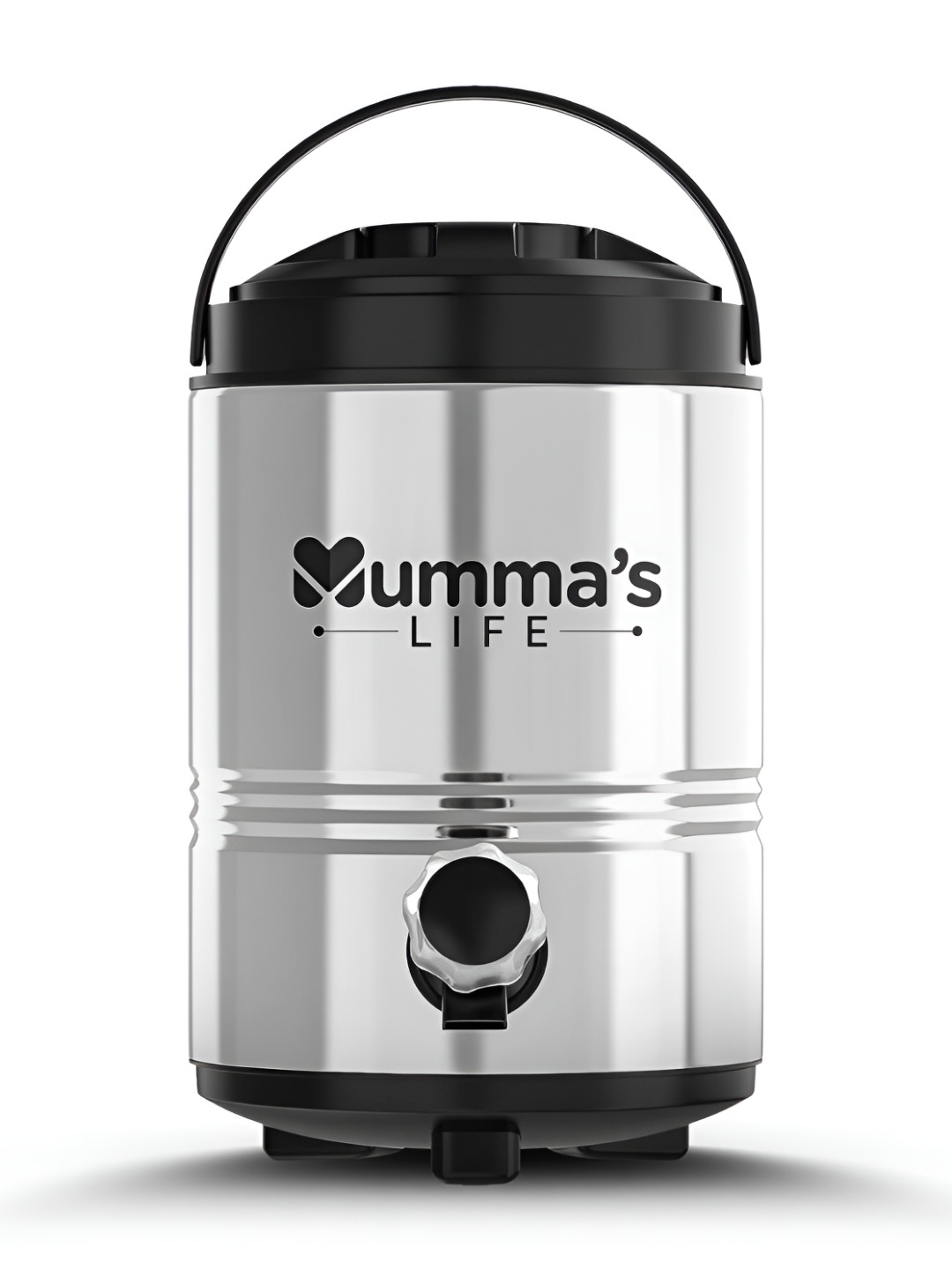 

Mumma's Life Royal Eco Silver-Toned & Black Stainless Steel Water Jug 5L