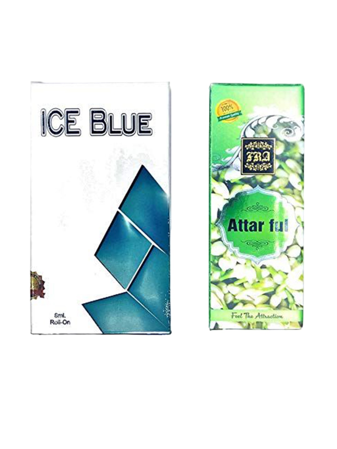 

RAVIOUR LIFESTYLE Set Of 2 Ice Blue & Attar Ful 100% Pure Alcoholic Free Attar - 8 ml Each, Transparent