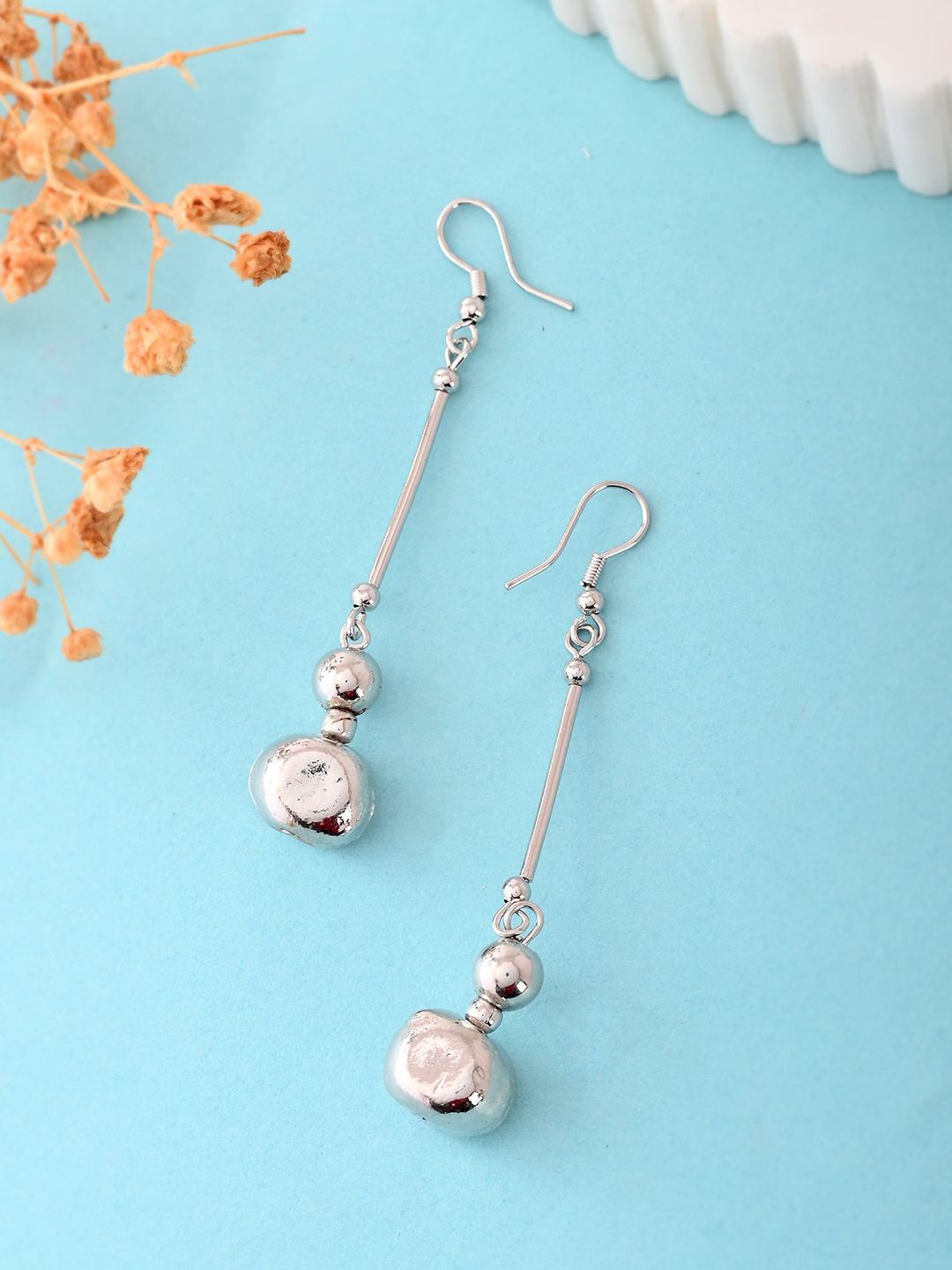 

RICHEERA Silver-Plated Classic Drop Earrings