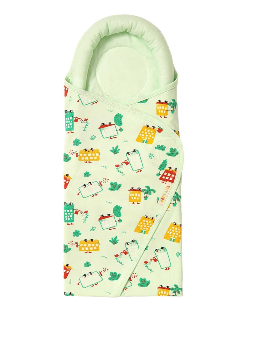 

TIDY SLEEP Kids Printed Pure Cotton Baby Sleeping Bag, Green