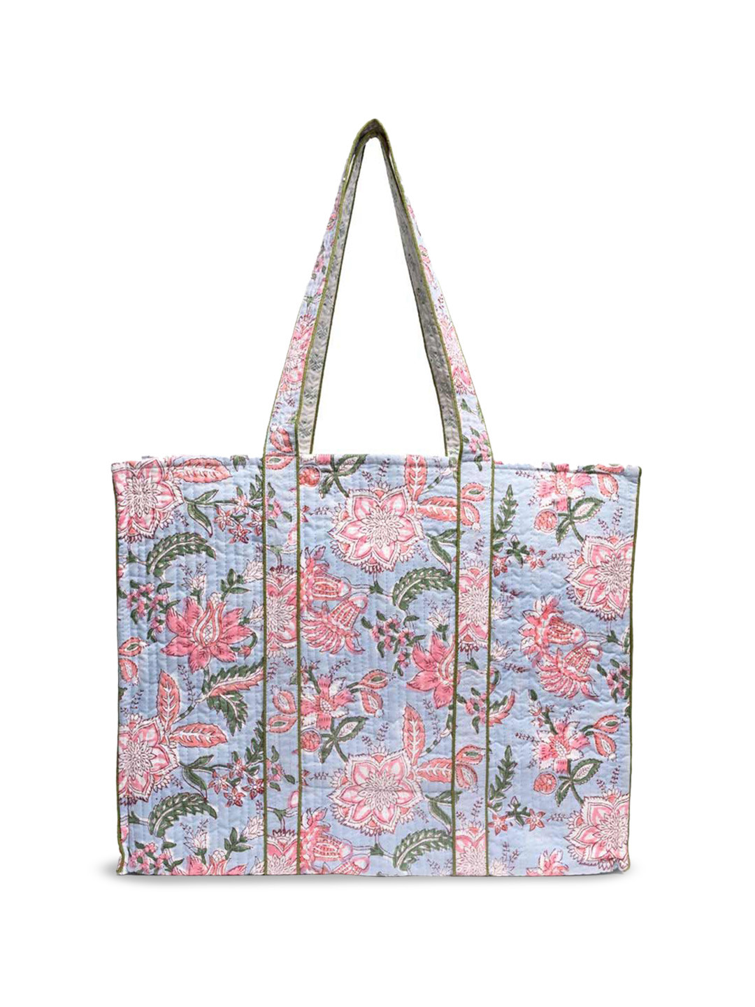 

Block N Style Printed Swagger Tote Bag with Quilted, Multi