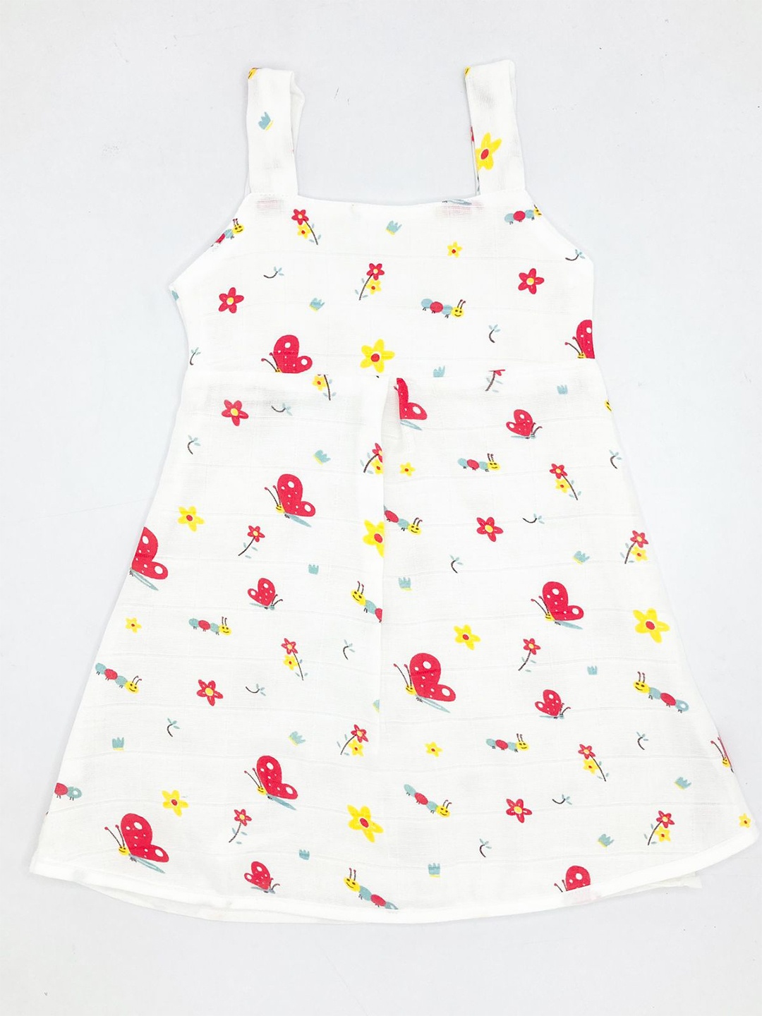 

BAESD Girls Floral Printed A-Line Midi Dress, Red