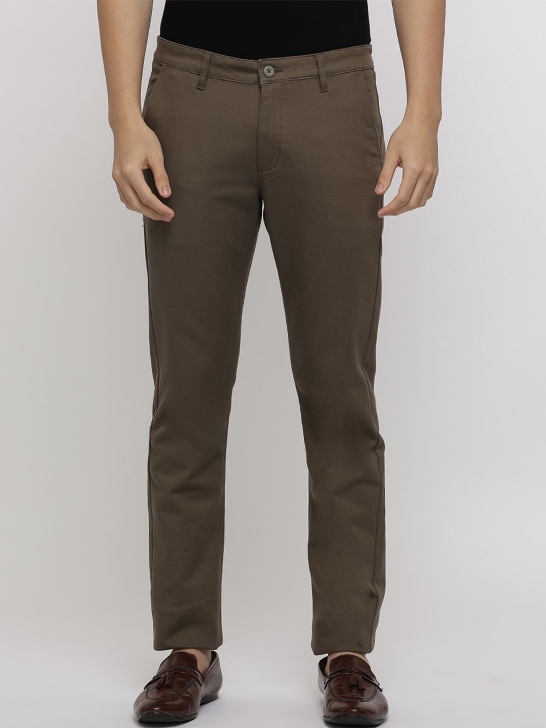 

Crocodile Men Slim Fit Trouser, Brown