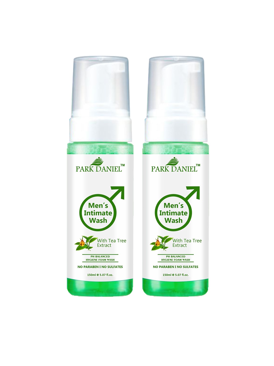 

Park Daniel Set Of 2 Men's Intimate Wash With Green Tea Extract- 150 ml Each