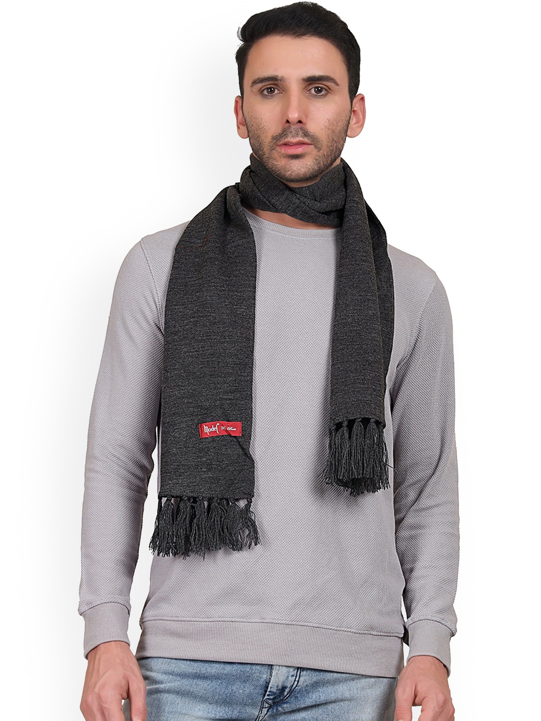 

Model Men Merino Wool Mufflers, Grey melange