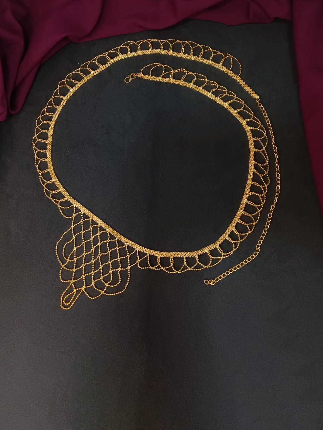 

Efulgenz Kamarband Waist Chain Saree Accessories, Gold