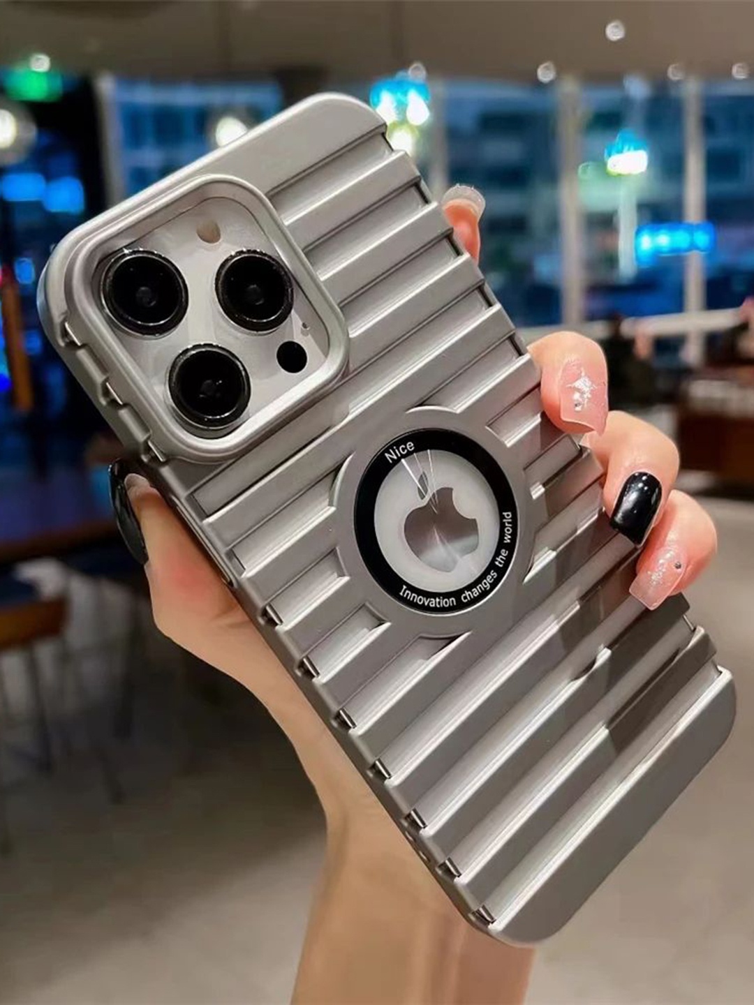 

Luxury Kase Heat Dissipation Breathable Hard iPhone 14 Pro Max Back Case Mobile Accessory, Grey