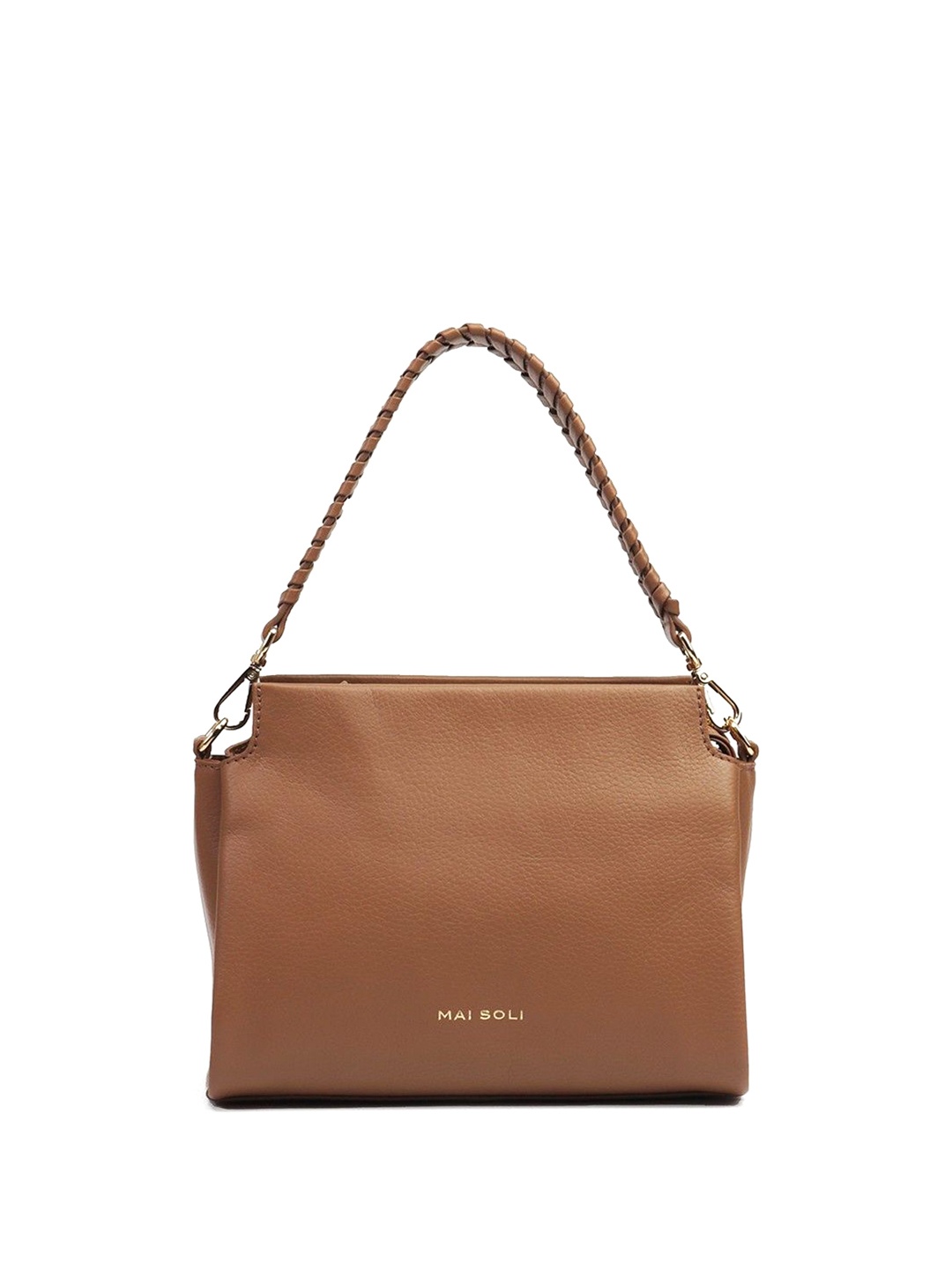 

Women Hazelnut Genuine Leather Black Noah Crossbody Bag, Tan