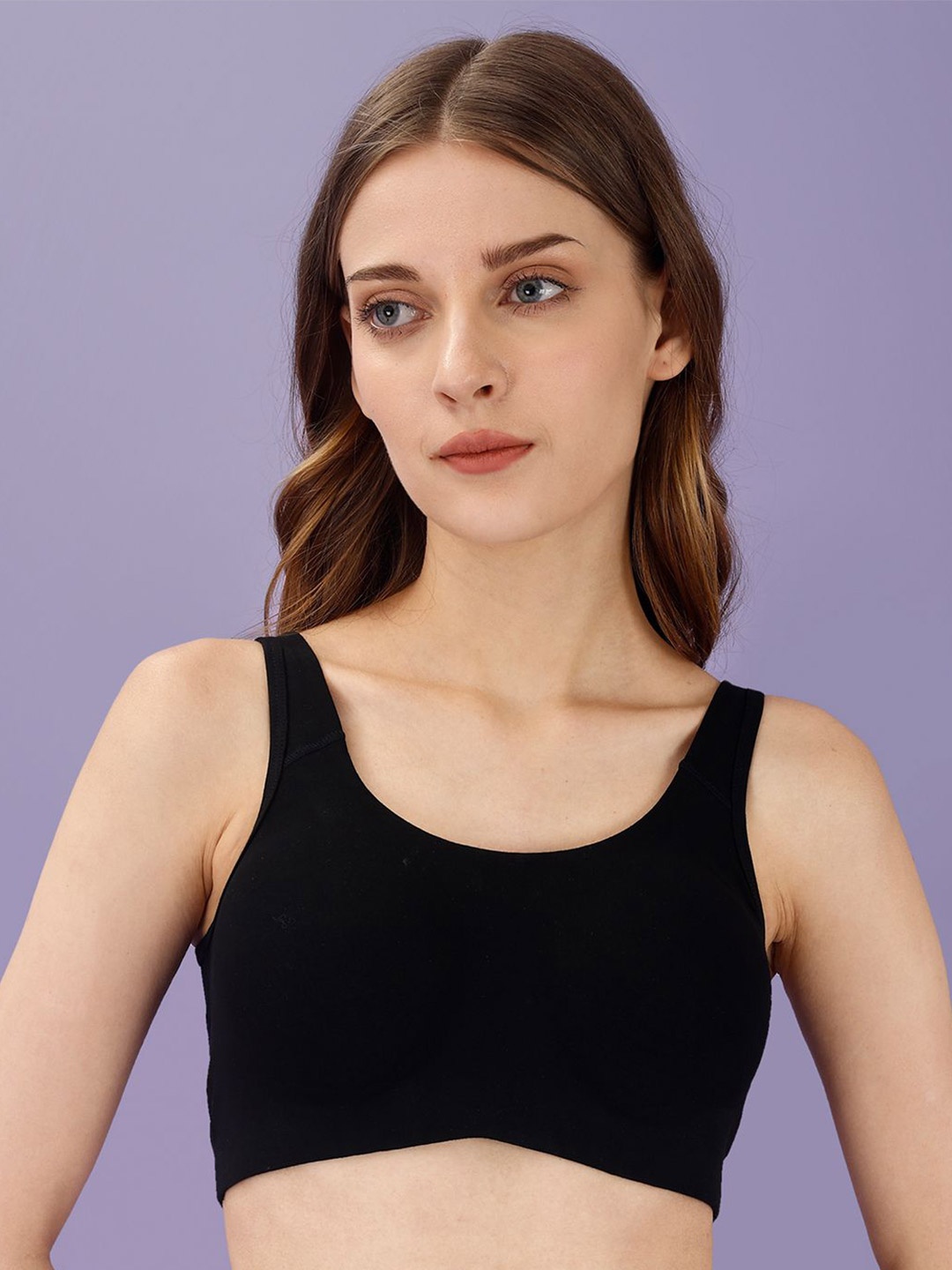 

Soie Women Full Coverage Workout Bra, Black