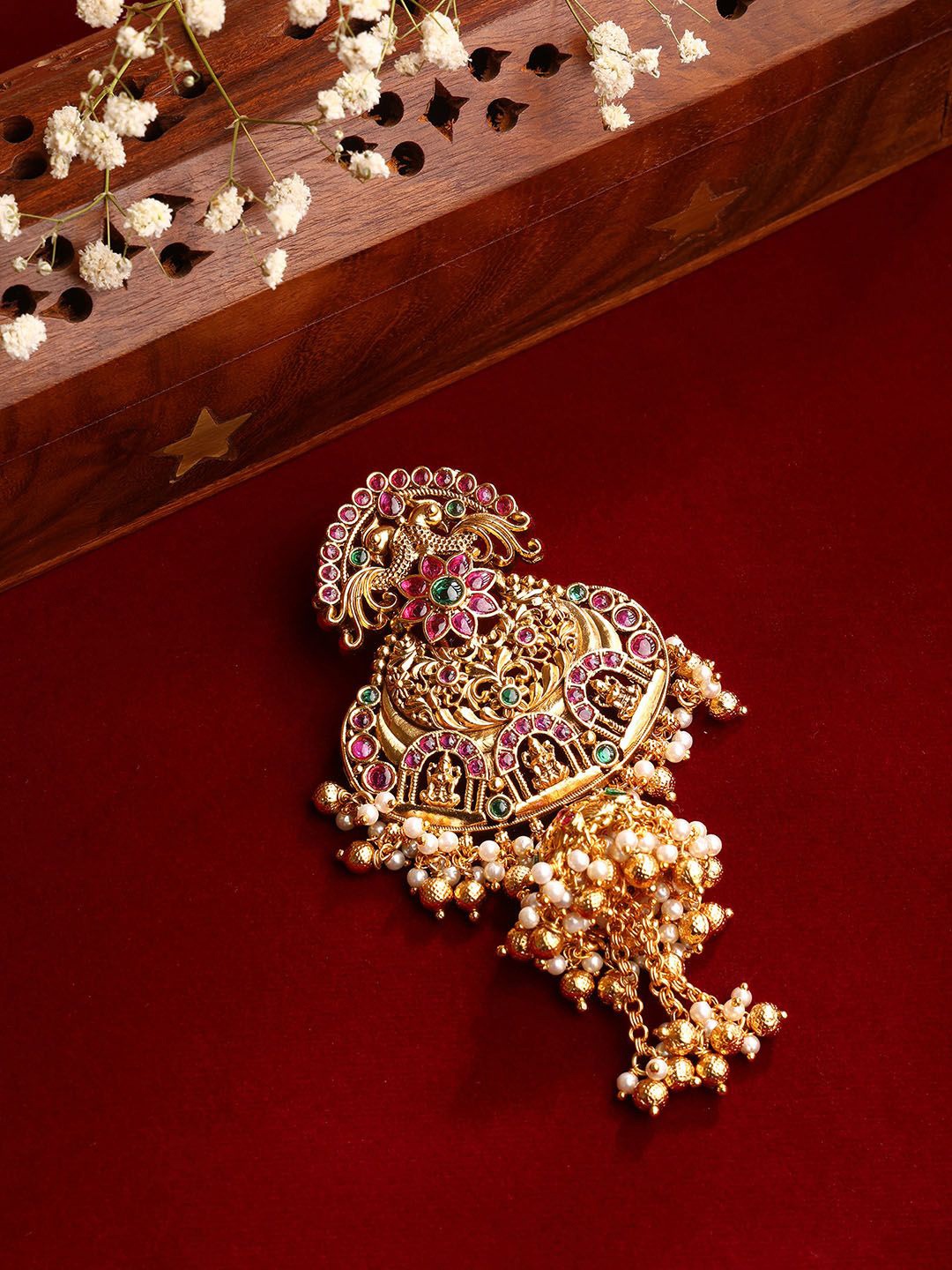 

Priyaasi Women Beaded Hair Accessory Set, Gold
