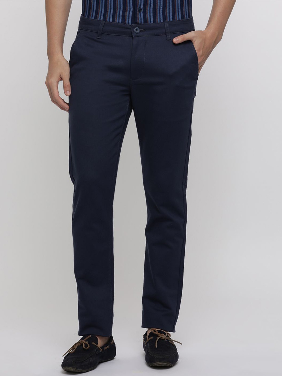 

Crocodile Men Slim Fit Trouser, Navy blue