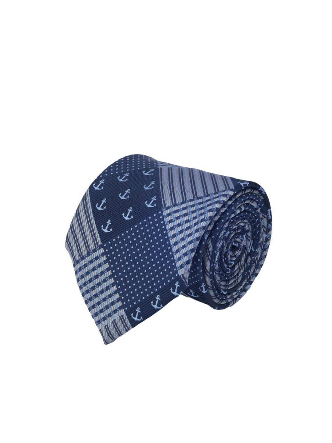 

Cazzano Men Checked Broad Tie, Blue