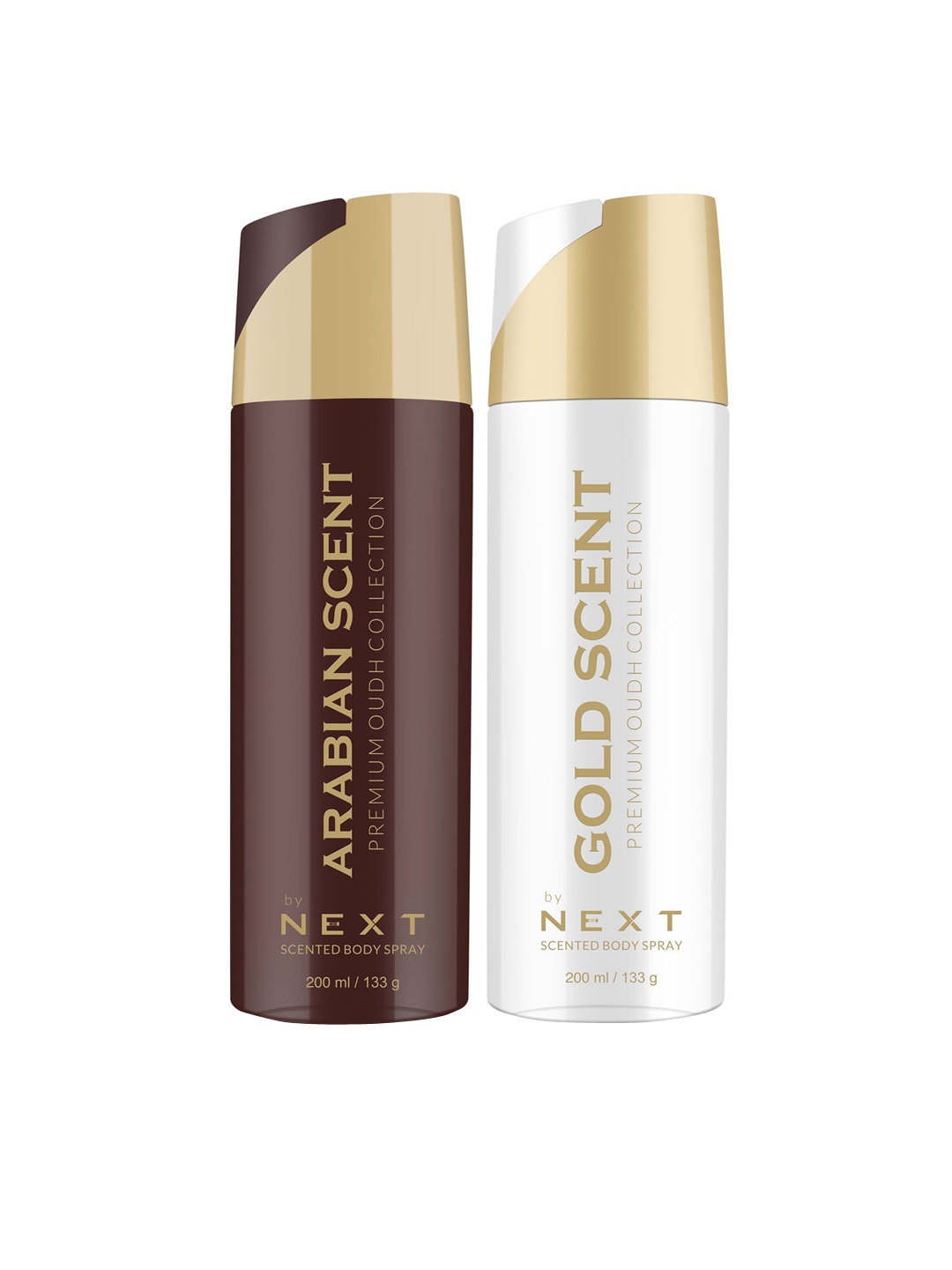 

NEXT CARE Set Of 2 Arabian & Gold Scent Long Lasting Perfume- 200 ml Each, Brown