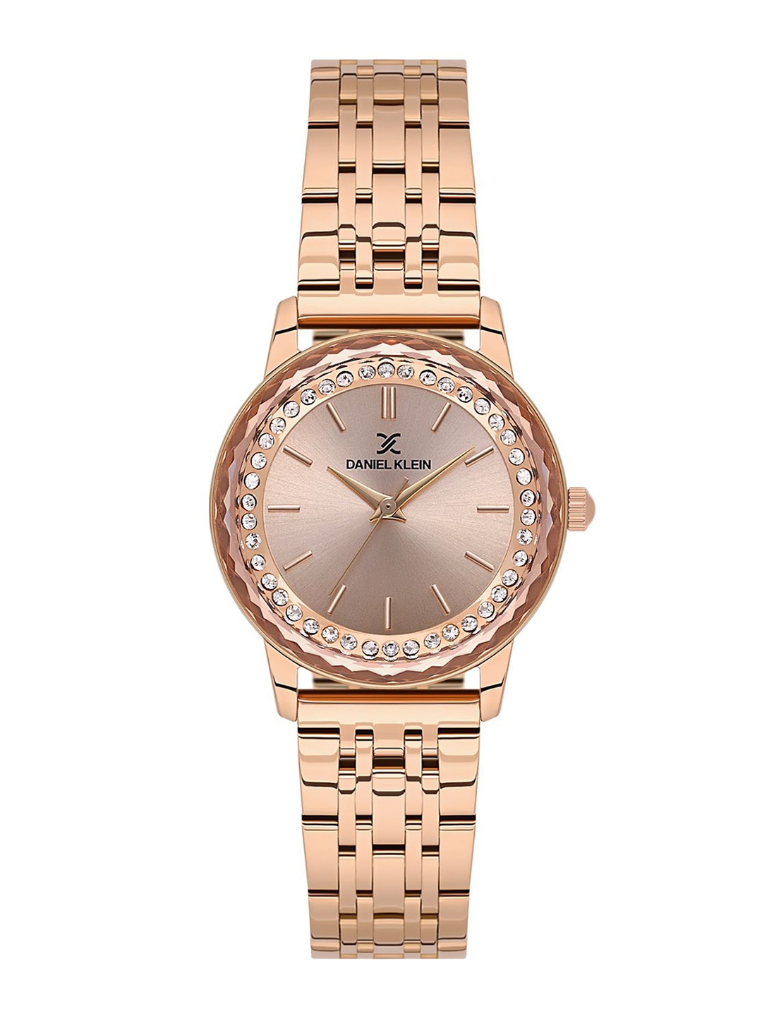 

Daniel Klein Women Embellished Dial & Bracelet Style Straps Analogue Watch DK.1.13825-6, Rose gold