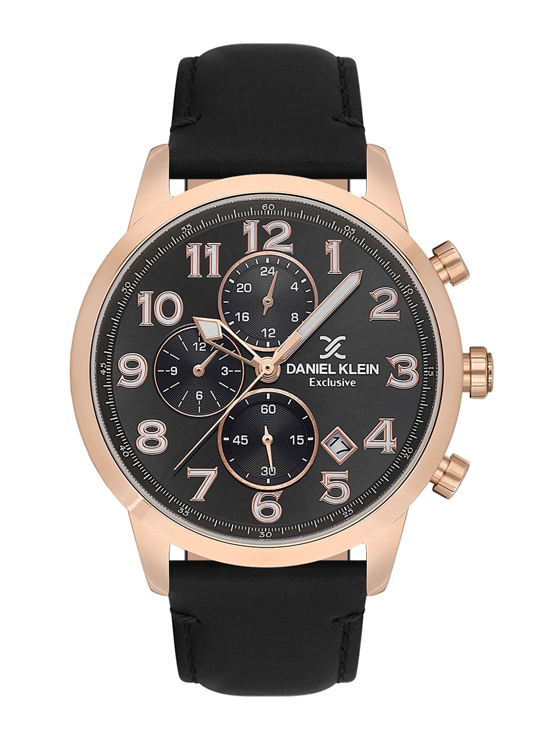 

Daniel Klein Exclusive Men Dial & Leather Straps Analogue Watch DK.1.13833-4, Black
