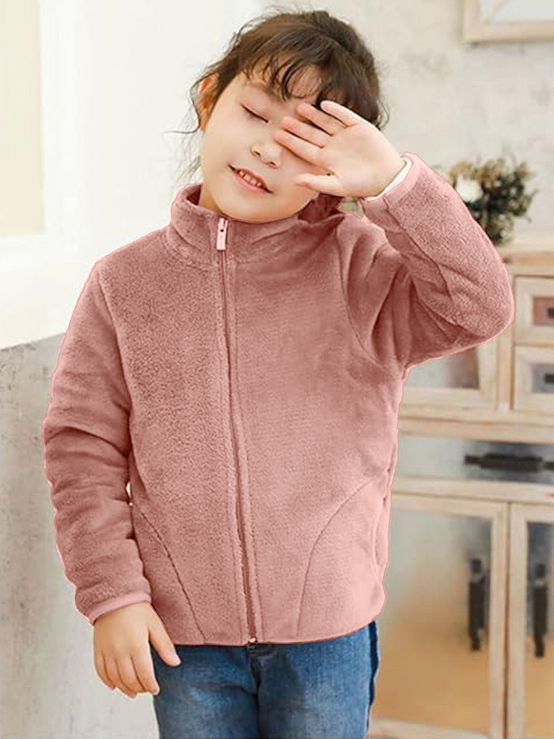 

Babymoon Kids Cardigan Zipper Jacket, Pink