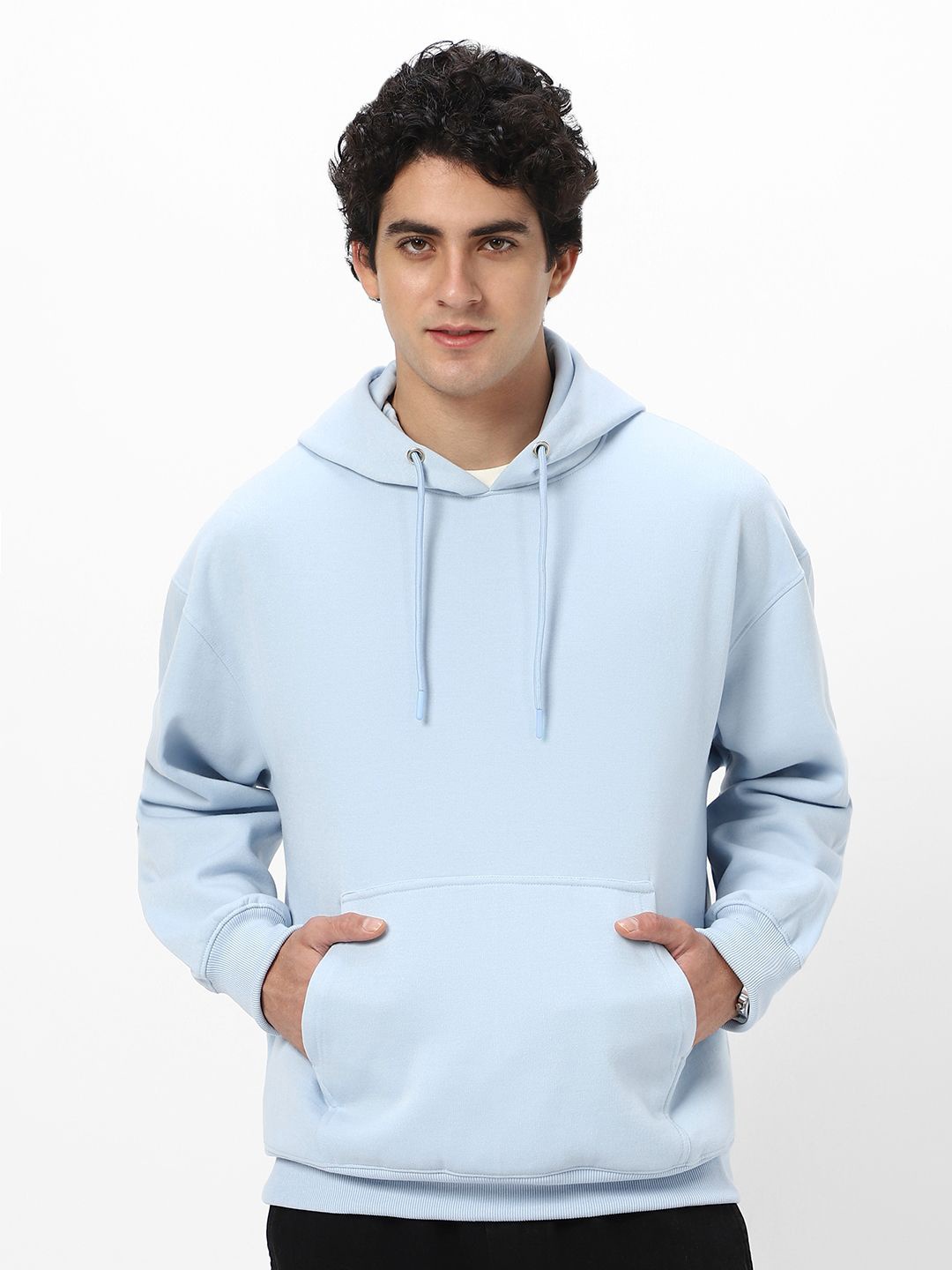 

Urbano Fashion Men Hooded Pullover Sweatshirt, Blue