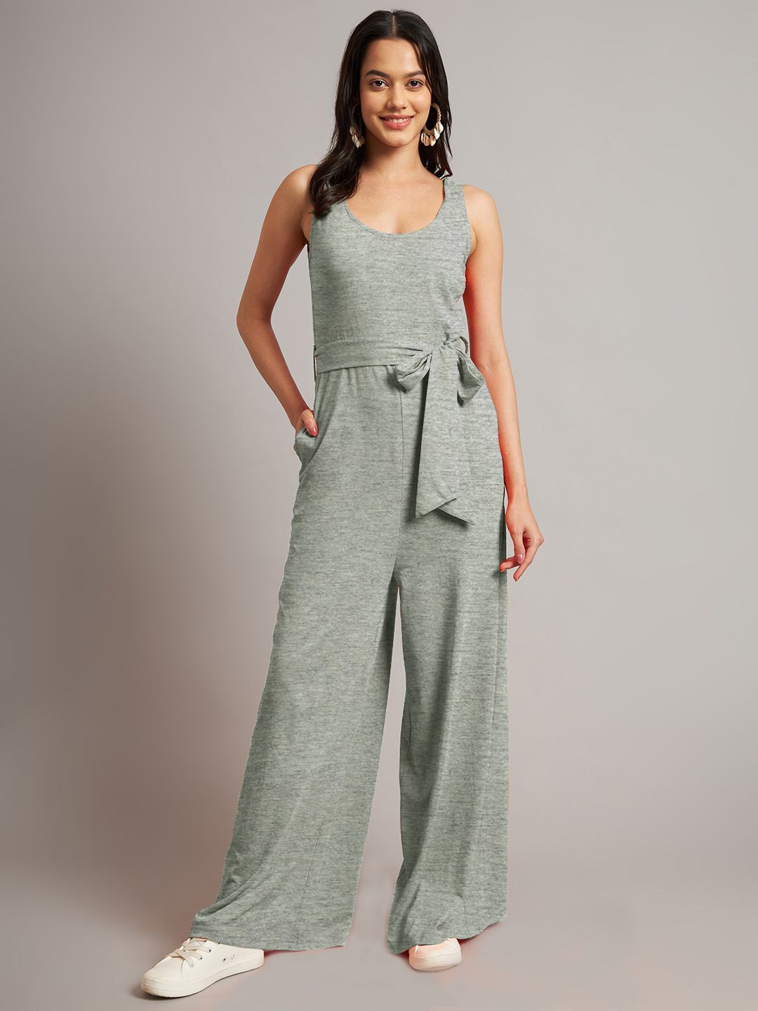 

BRINNS Women Sleeveless Basic Jumpsuit, Grey melange