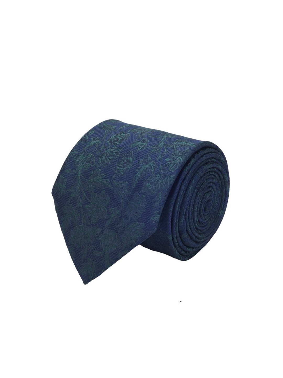 

Cazzano Men Floral Printed Open Tip Broad Tie, Blue