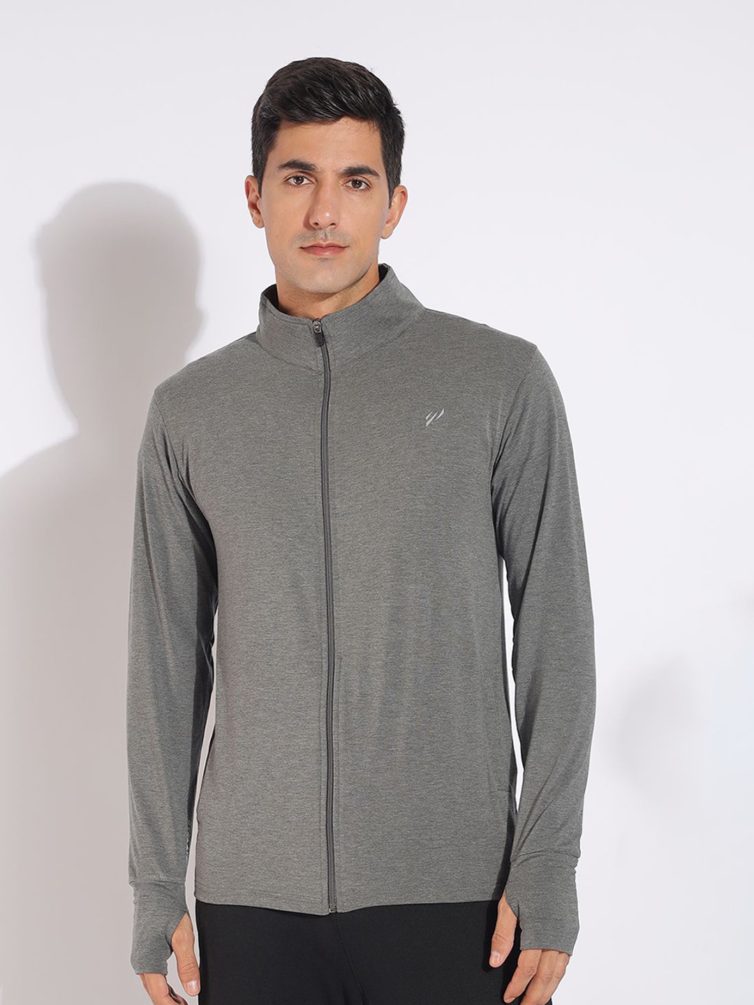 

BLUE TYGA Men Antimicrobial Lightweight Sporty Jacket, Charcoal