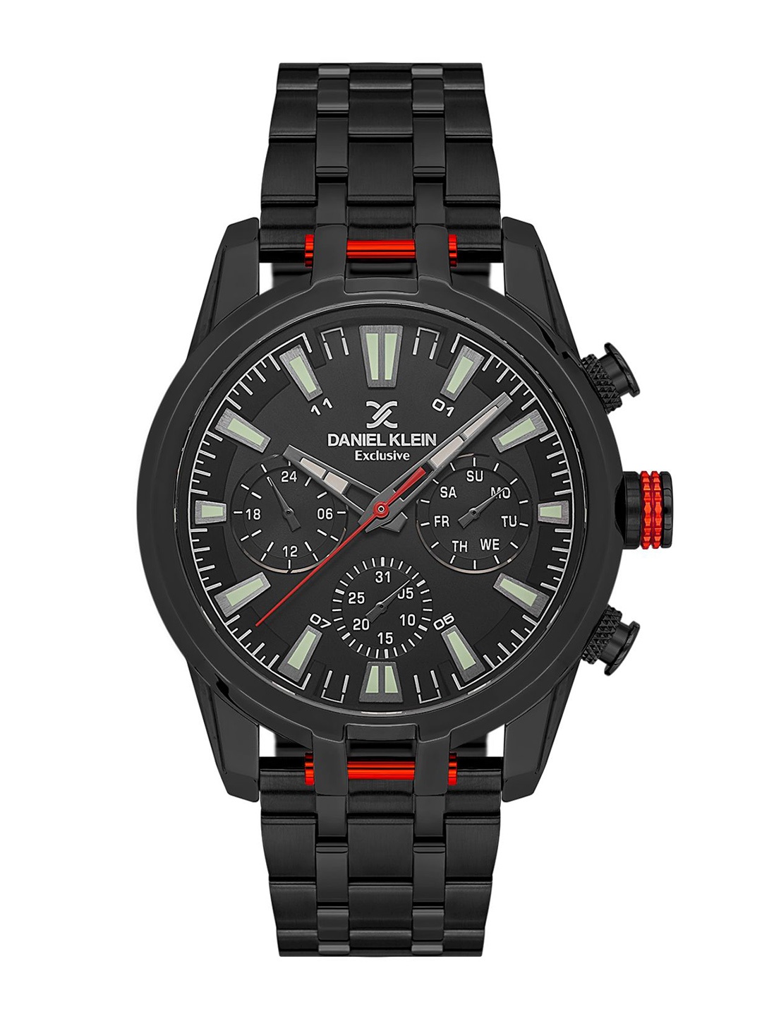 

Daniel Klein Men Dial & Bracelet Style Straps Analogue Watch DK.1.13802-4, Black