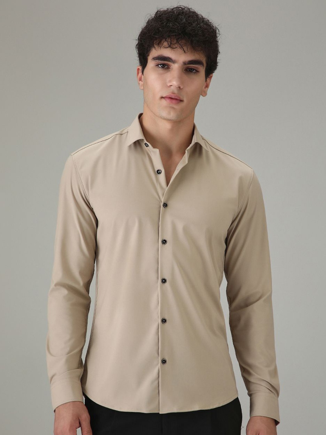 

Banana Club Classic Slim Fit Semiformal Shirt, Beige