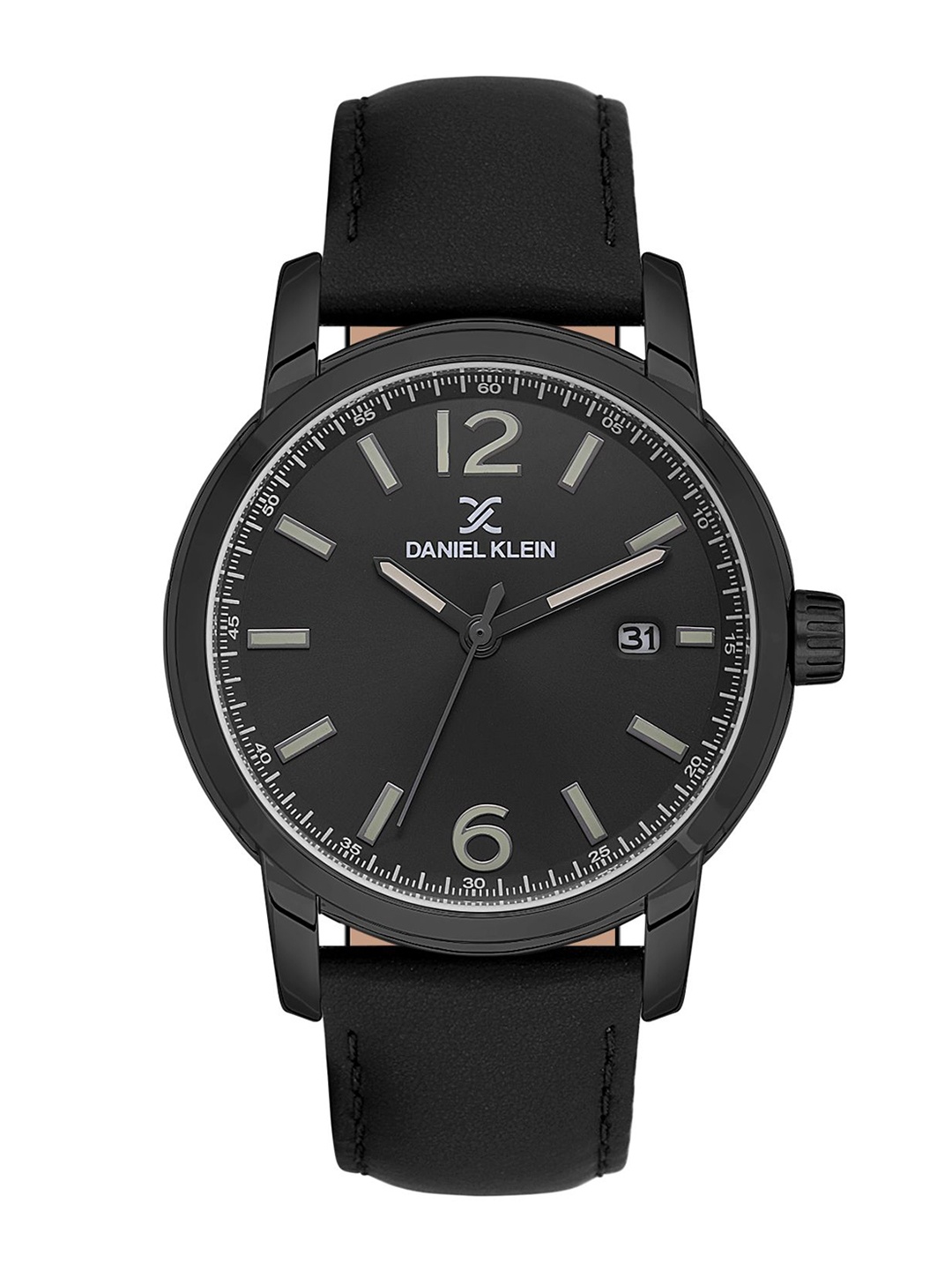 

Daniel Klein Men Dial & Leather Straps Analogue Watch DK.1.13798-5, Black