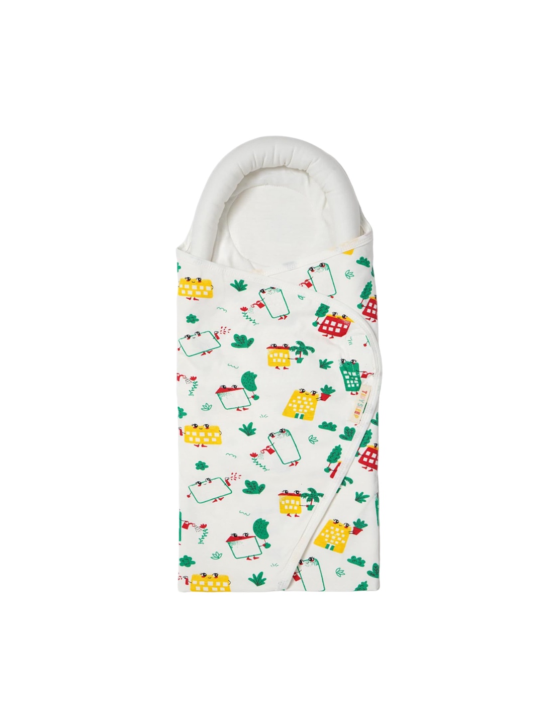 

TIDY SLEEP Kids Printed Pure Cotton Baby Sleeping Bag, White